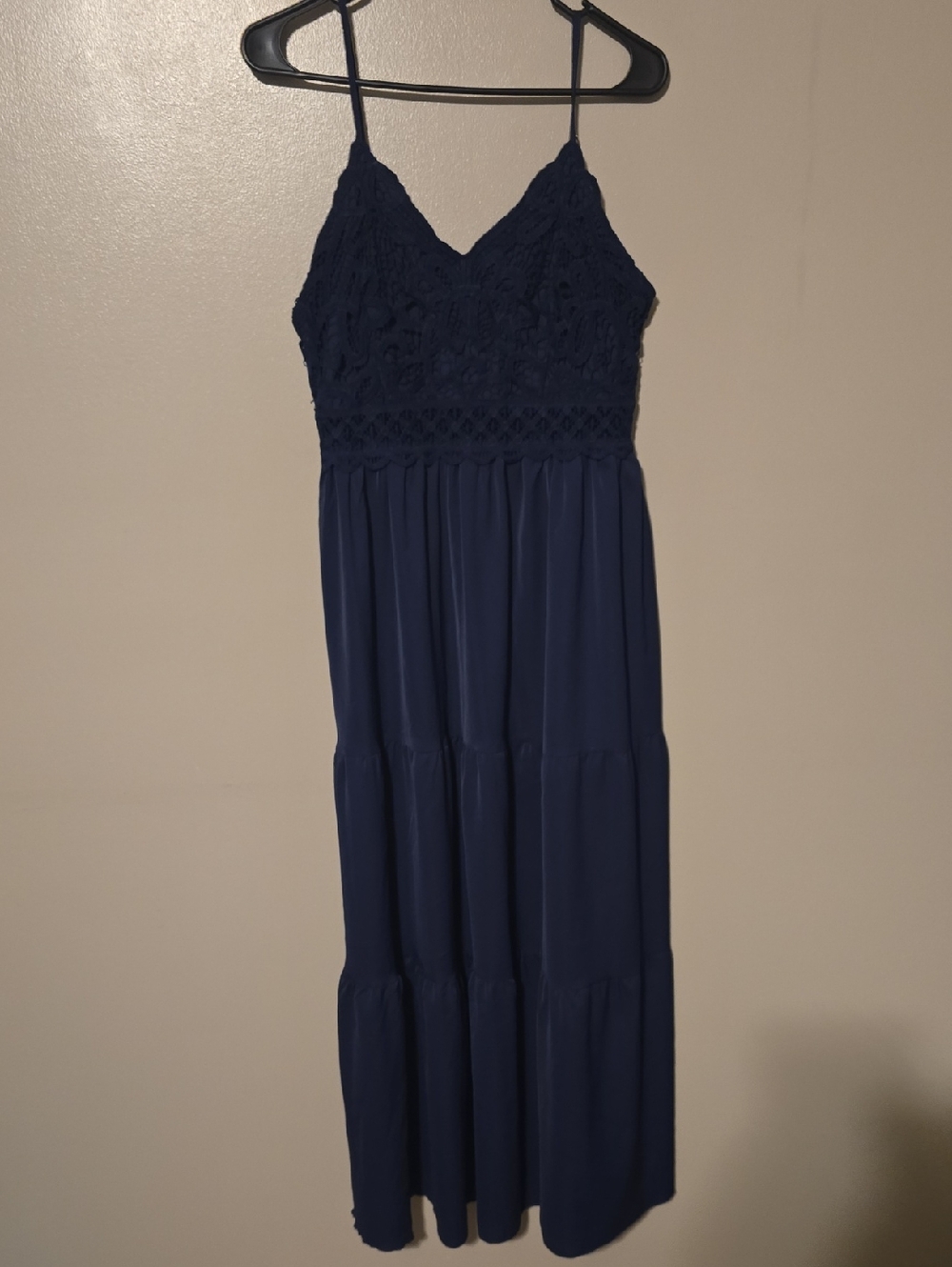 Womens Spaghetti Strap Maxi Dress Blue Womens Size Large - Picture 2 of 4